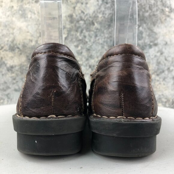 Clarks Women's Size 7.5M Bendables Brown Leather Slip On Mary Jane Casual Shoes - Picture 6 of 14